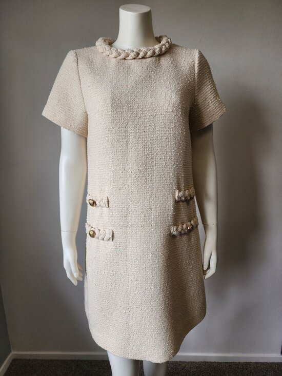 Tuckernuck Dresses & Skirts - Tuckernuck pearl white tweed Jackie dress M